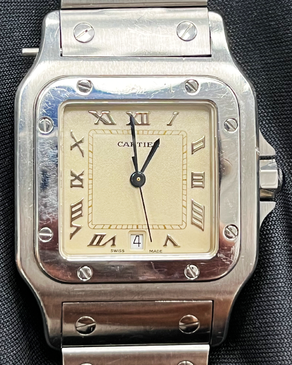 Cartier Santos Galbée 29MM Quartz Cream Dial Steel Bracelet (1564)