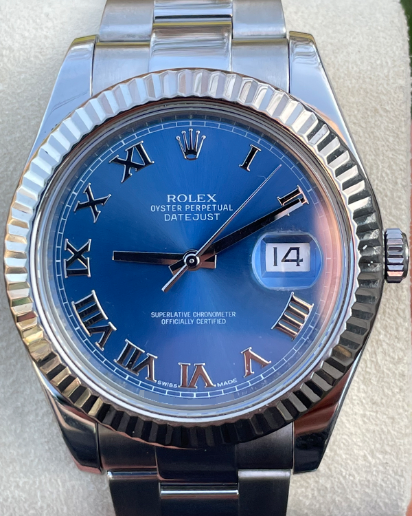 2017 Rolex Datejust II 41MM Blue Dial Oyster Bracelet (116334)