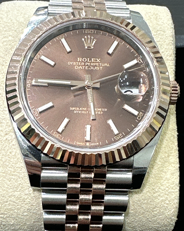 2022 Rolex Datejust 41MM Jubilee Bracelet Two-Tone Chocolate Dial (126331)