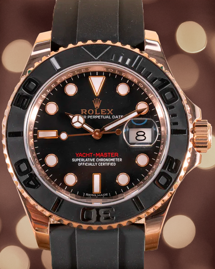 2019 Rolex Yacht-Master 40MM Black Dial Oysterflex Strap (116655)