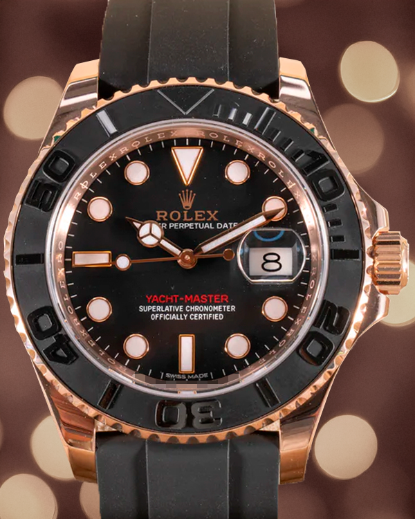 2019 Rolex Yacht-Master 40MM Black Dial Oysterflex Strap (116655)
