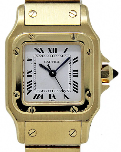 2015 Cartier Santos Galbée 23.5MM Bracelet Yellow Gold White Dial (866930)