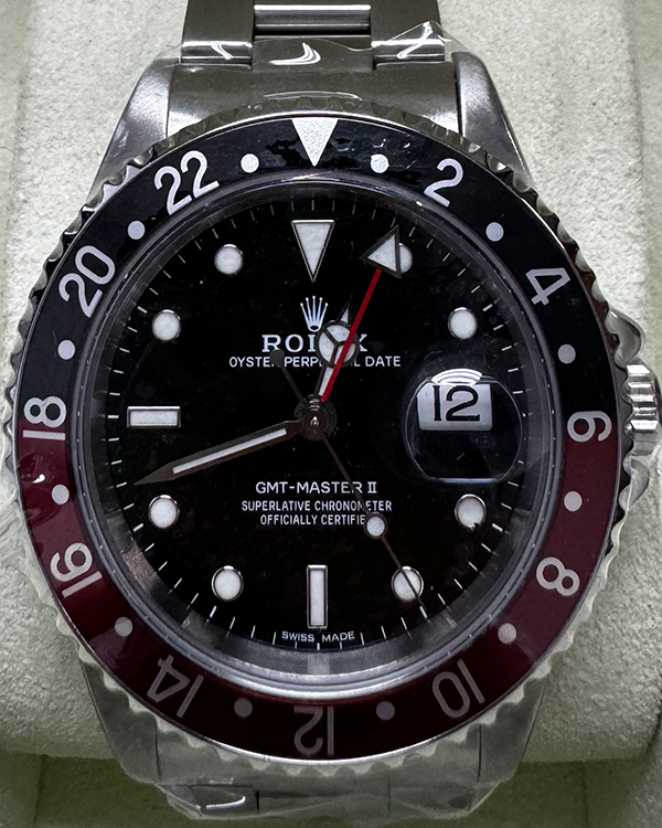 Rolex GMT-Master II "Coke" 40MM Black Dial Steel Bracelet (16710)