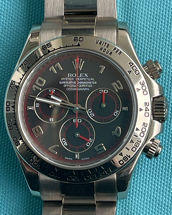 2006 (Z Serial) Rolex Cosmograph Daytona 40MM Black Dial White Gold Oyster Bracelet (116509)