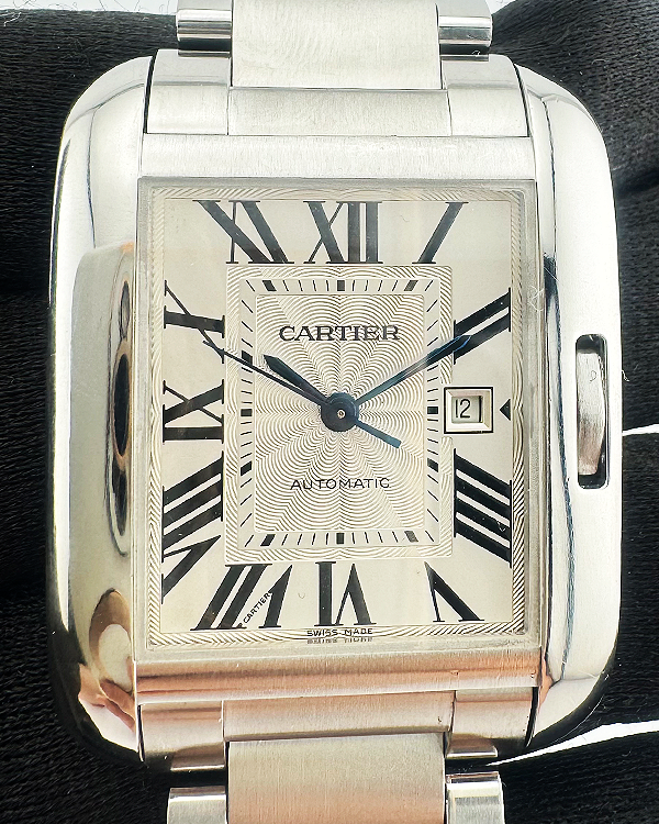 Cartier Tank de Cartier Anglaise 36MM Silver Dial Steel Bracelet (W5310008)