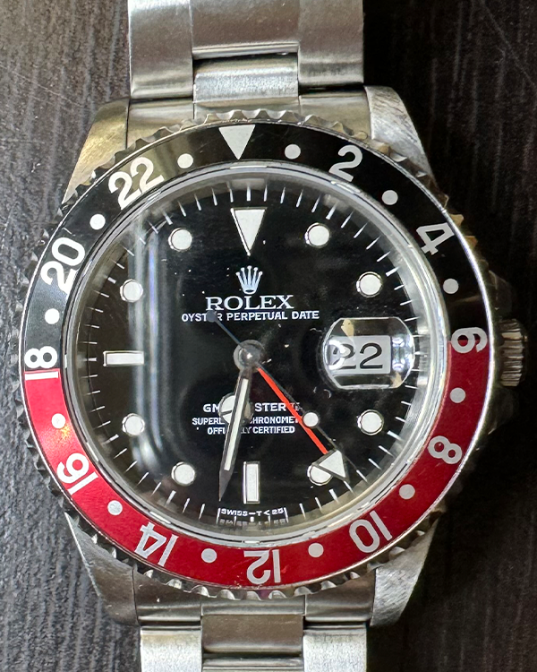 1996 (T-Serial) Rolex GMT-Master II 40MM Black Dial Steel Bracelet (16710)