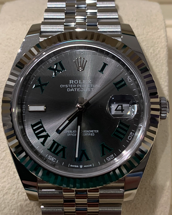 2022 Rolex Datejust  41MM "Wimbledon" Slate Dial Jubilee Bracelet (126334)