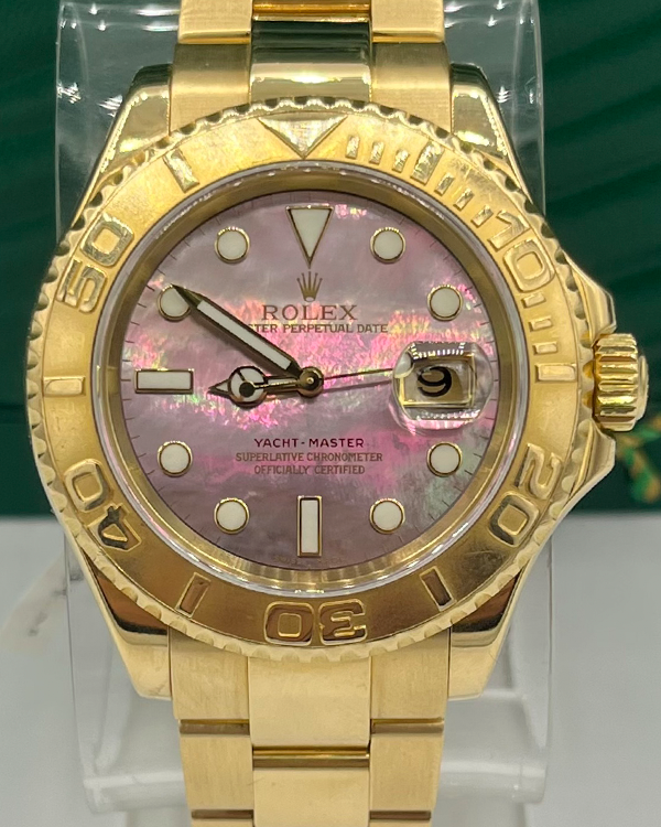 2004 Rolex Yacht-Master 40MM Mother Of Pearl Dial Yellow Gold Oyster Bracelet (16628)