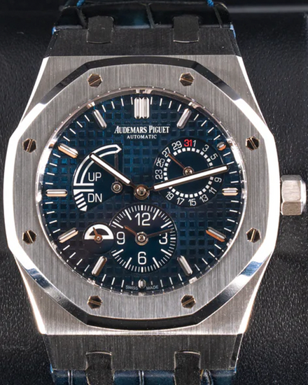 Audemars Piguet Royal Oak Dual Time 39MM Blue Dial Leather Strap (26124ST.OO.D018CR.01)