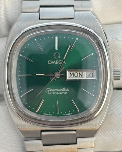 Omega Seamaster 35MM Green Dial Steel Bracelet (166.0213)