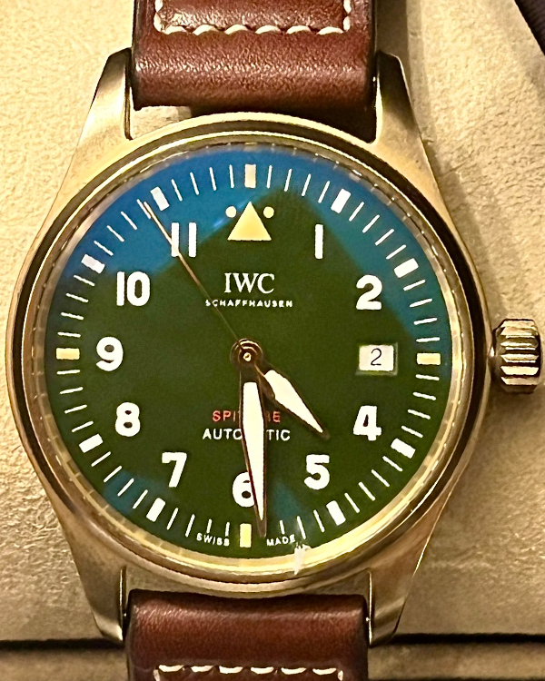 2023 IWC Pilot Spitfire 39MM Green Dial Leather Strap (IW326802)