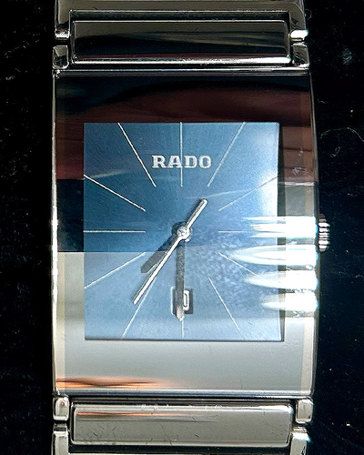 2012 Rado Integral "Diastar" 27x40MM Quartz Blue Dial Ceramic Bracelet (R20745202)