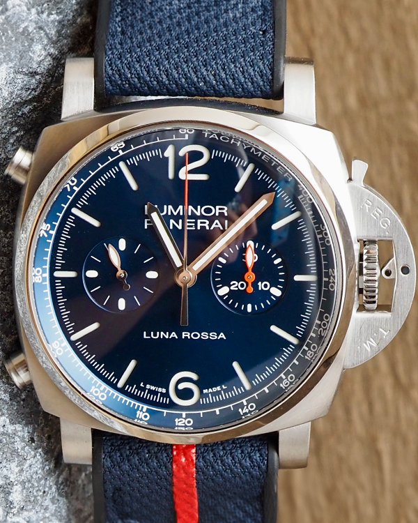 2022 Panerai Luminor Chrono Luna Rossa Limited Edition 44MM Blue Dial Rubber Strap (PAM01303)