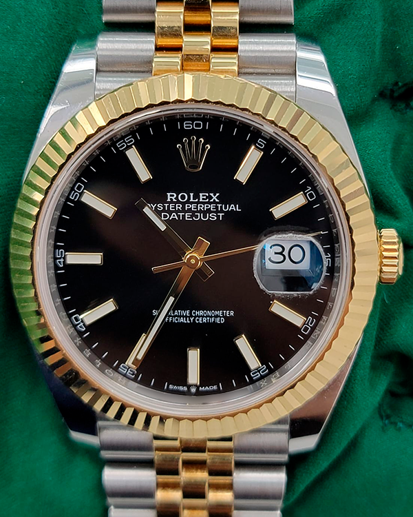 2023 Rolex Datejust 41MM Black Dial Two-Tone Jubilee Bracelet (126333)