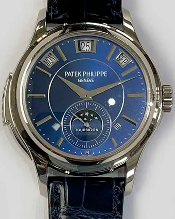 2020 Patek Philippe Grand Complications Minute Repeater 41MM Blue Dial Leather Strap (5207G-001)