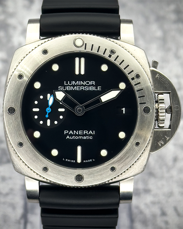 2019 Panerai Luminor Submersible 1950 3 Days 42MM Black Dial Rubber Strap (PAM00682)