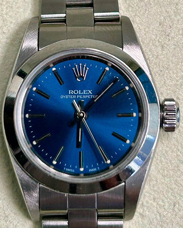 Rolex Oyster Perpetual 26MM Blue Dial Steel Bracelet (67180)