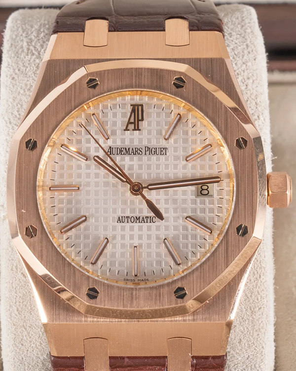 2011 Audemars Piguet Royal Oak 39MM White Dial Leather Strap (15300OR.OO.D088CR.02)