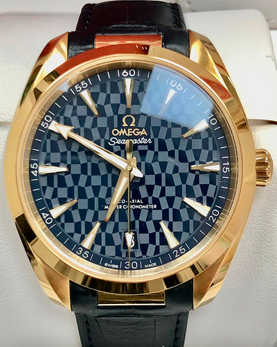 2021 Omega Seamaster Aqua Terra "Tokyo 2020" 41MM Blue Dial Leather Strap (522.53.41.21.03.001)