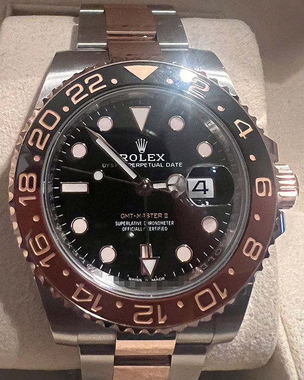 2019 Rolex GMT-Master II "Rootbeer" 40MM Black Dial Two-Tone Oyster Bracelet (126711CHNR)