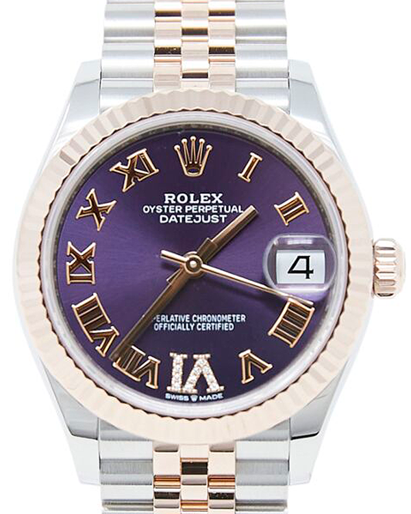 2021 Rolex Datejust 31MM Aubergine Dial Two-Tone Jubilee Bracelet (278271)