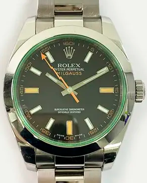 2009 Rolex Milgauss 40MM Black Dial Steel Bracelet (116400GV)