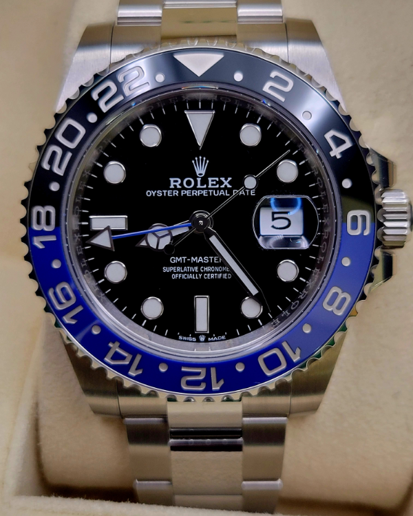 2022 Rolex GMT-Master II "Batman" Oystersteel Black Dial (126710BLNR)