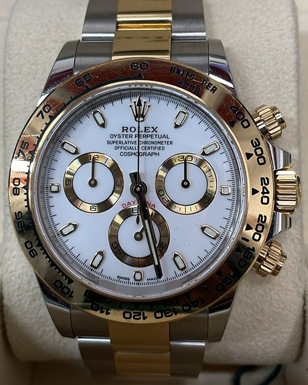 2022 Rolex Cosmograph Daytona 40MM White Dial Two-Tone Oyste Bracelet (116503)