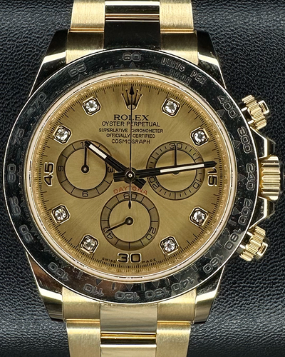 2022 Rolex Cosmograph Daytona 40MM Champagne Dial Yellow Gold Bracelet (116508)