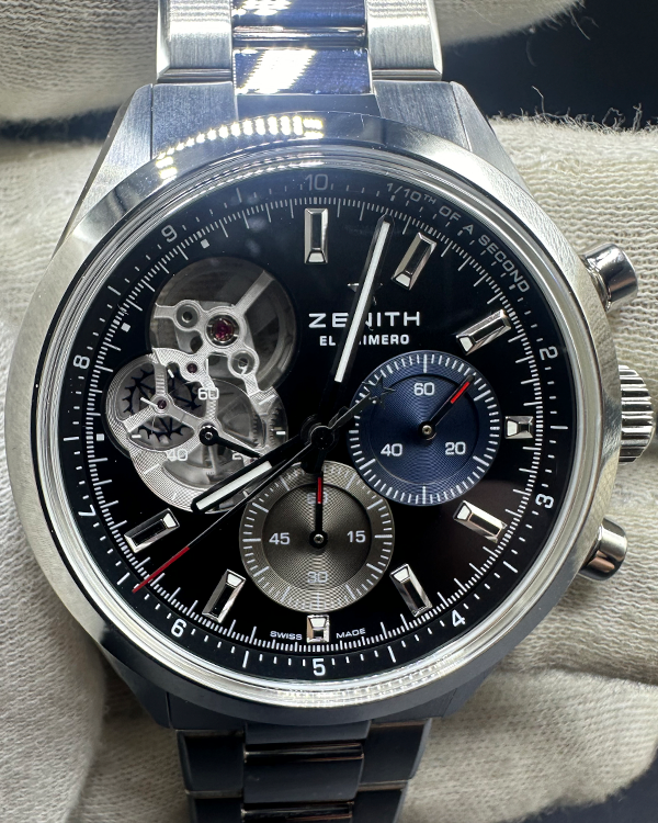 2022 Zenith Chronomaster 39.5MM Black Dial Steel Bracelet (03.3300.3604/21.M3300)