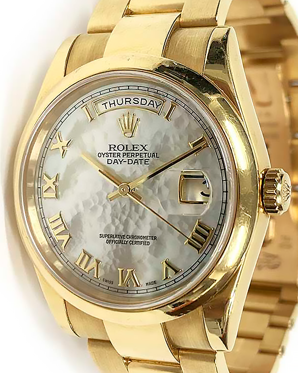 Rolex Day-Date 36MM Mother of Pearl Dial Yellow Gold President Bracelet (118208NR)