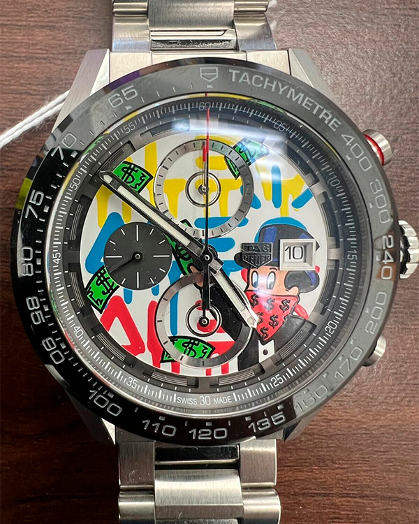 TAG Heuer Carrera "Alec Monopoly" Special Edition 43MM White Dial Steel Bracelet (CAR201AA)