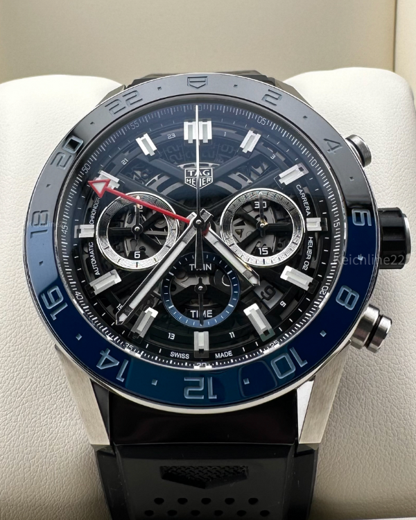 No Reserve - Tag Heuer Carrera Caliber Heuer 02 Steel Skeleton Dial (CBG2A1Z.BA0658)