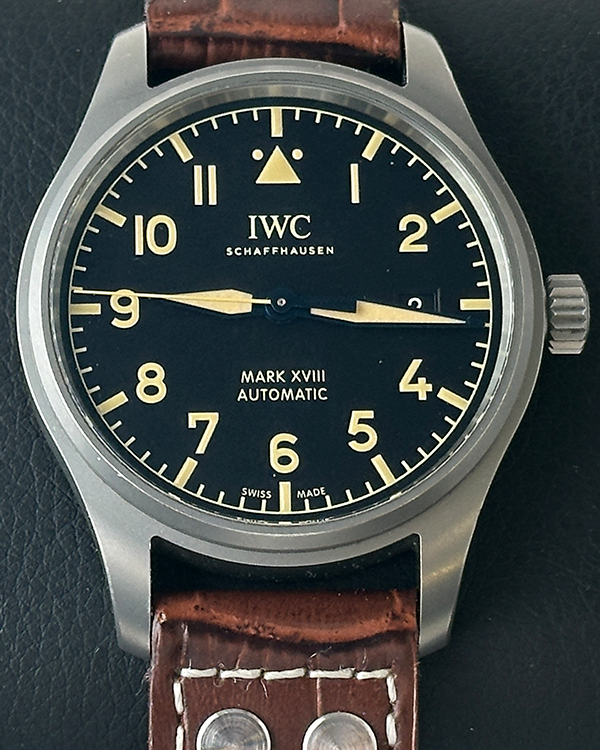 2018 IWC Schaffhausen Pilot "Mark XVIII Heritage" 40MM Black Dial Leather Strap (IW327006)