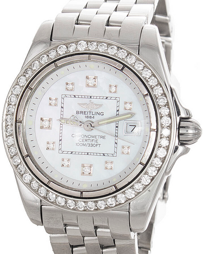 Breitling Cockpit Lady 32MM Mother Of Pearl Dial Steel Bracelet (A71356)