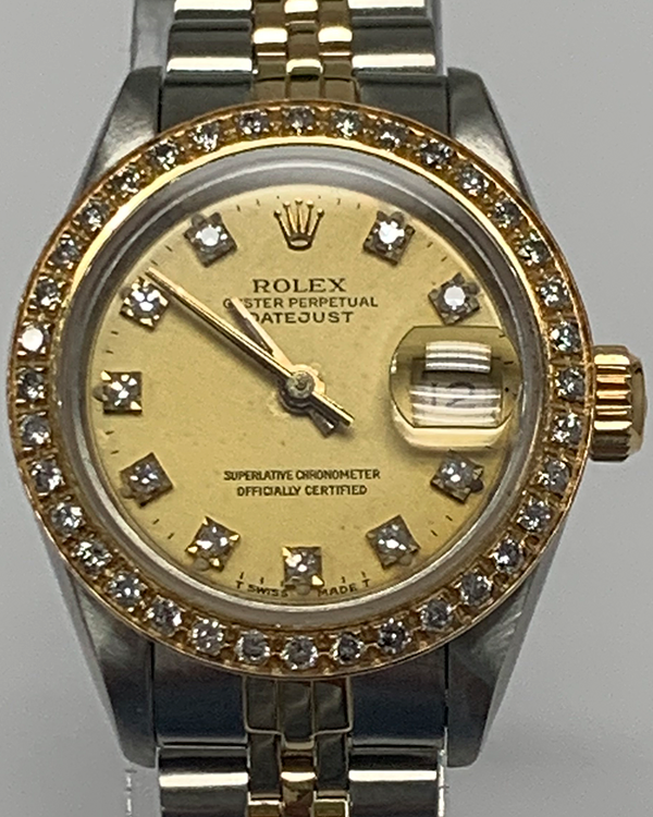 Rolex Lady-Datejust 26MM Champagne Dial Two-Tone Jubilee Bracelet (69173)