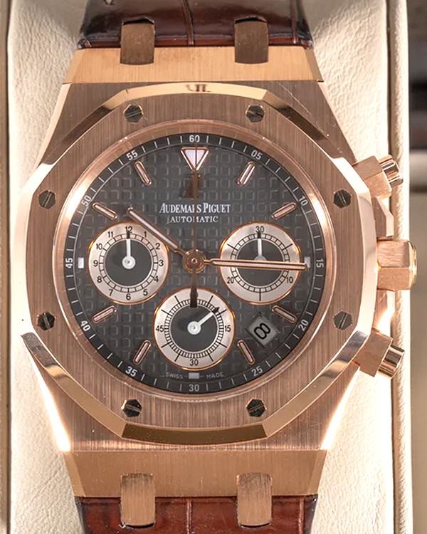 2012 Audemars Piguet Royal Oak 39MM Grey Dial Leather Strap (26022OR.OO.D098CR.02)