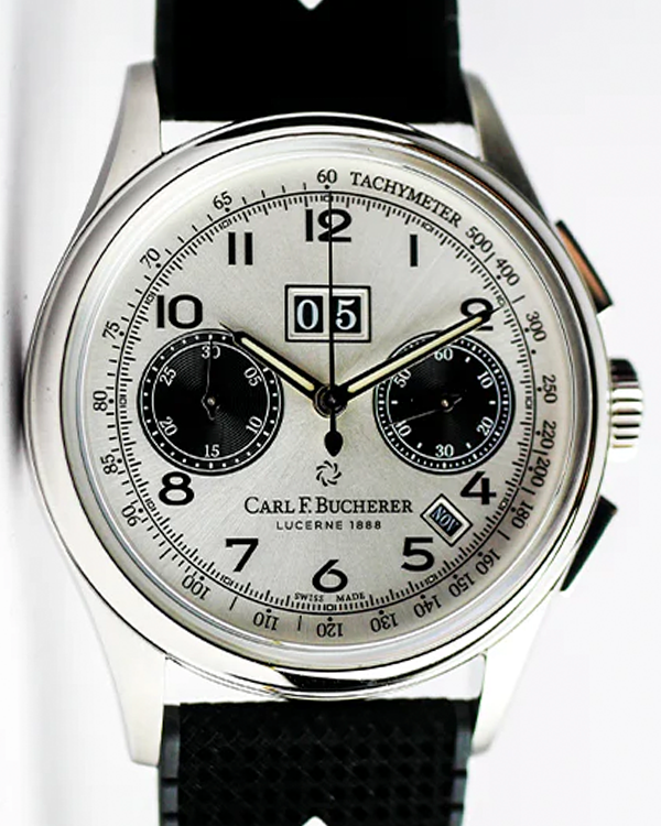 2023 Carl F. Bucherer Heritage BiCompax Annual "Panda" L.E. 41MM Silver Dial Rubber Strap (00.10803.08.12.01)