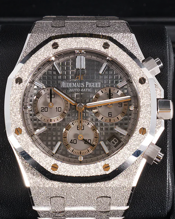 2021 Audemars Piguet Royal Oak Chronograph "Frosted Gold" L.E. 41MM Grey Dial White Gold Bracelet (26239BC.GG.1224BC.01)