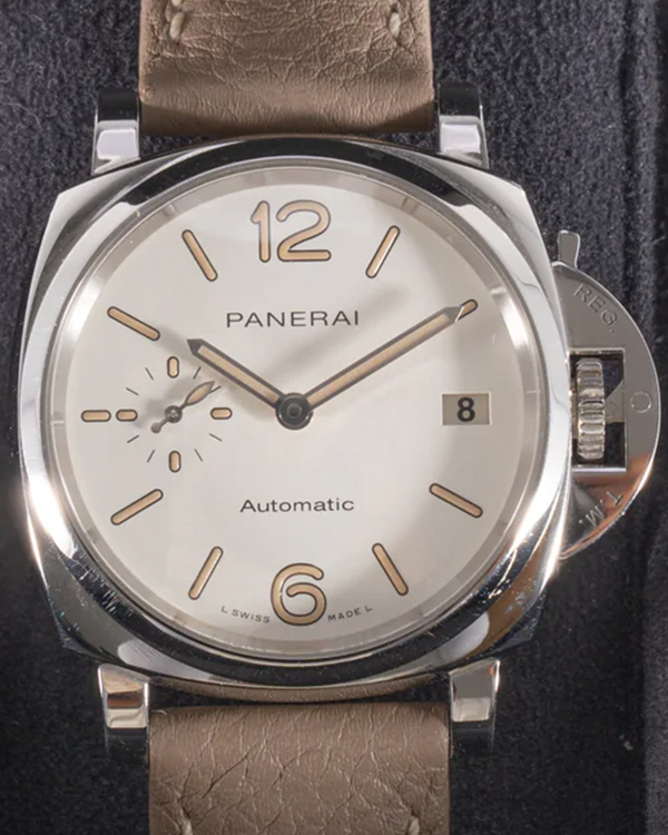 2021 Panerai Luminor Due 38MM White Dial Leather Strap (PAM01043)