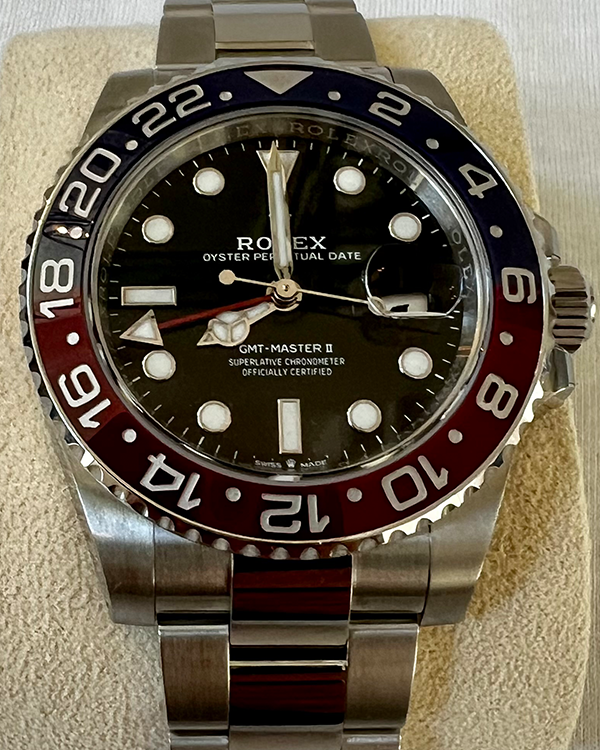 2023 Rolex GMT Master II "Pepsi" Oystersteel Black Dial (126710BLR0)