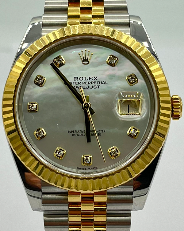 2018 Rolex Datejust 41MM Mother of Pearl Dial Two-Tone Jubilee Bracelet (126333)