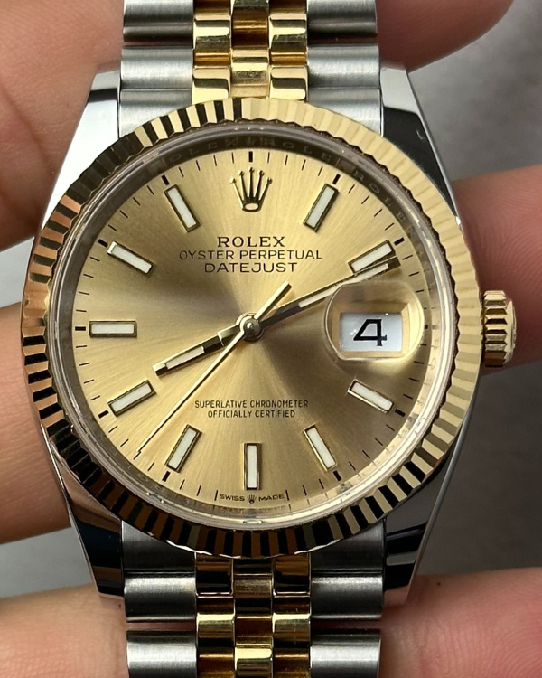 2023 Rolex Datejust 36MM Champagne Dial Two-Tone Jubilee Bracelet (126233)