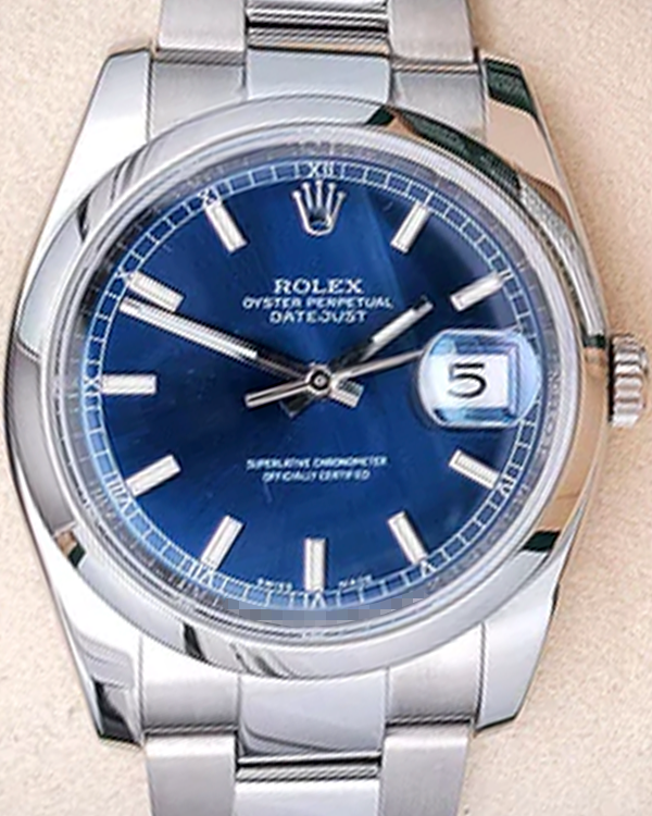 2012 Rolex Datejust 36MM Blue Dial Oyster Bracelet (116200)