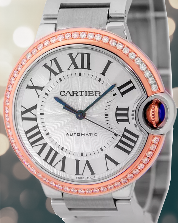 Cartier Ballon Bleu De Cartier 36MM Silver Dial Steel Bracelet (WE902081)