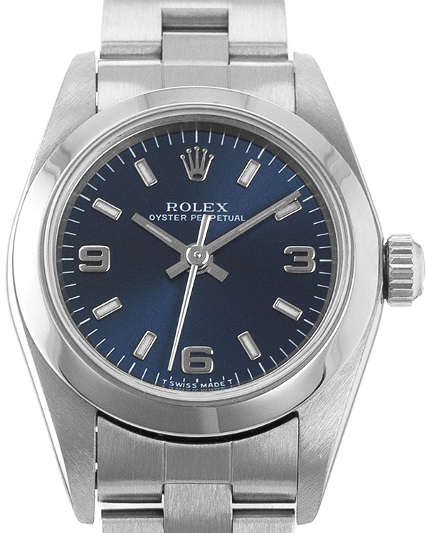 1999 Rolex Oyster Perpetual 24MM Blue Dial Oyster Bracelet (76080)