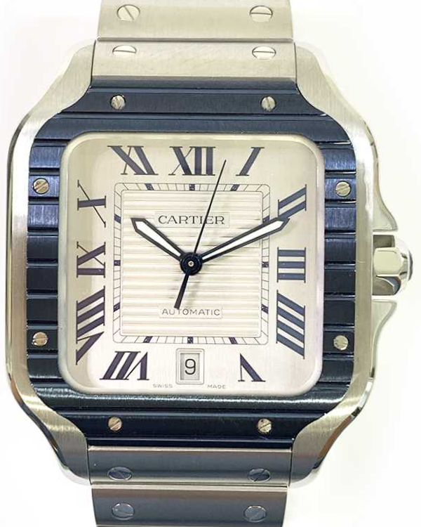 2022 Cartier Santos de Cartier 39.8MM Steel Silver Dial (WSSA0047)