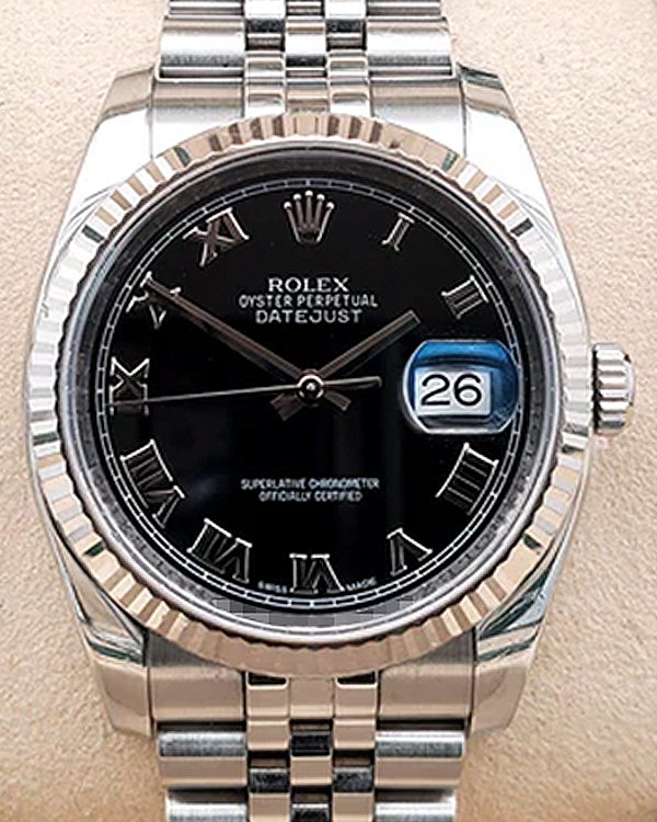 2013 Rolex Datejust 36MM Black Dial Oystersteel Jubilee Bracelet (116234)