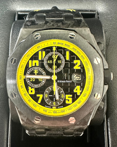 2013 Audemars Piguet Royal Oak Offshore Chronograph "Bumblebee" 42MM Strap Carbon Black Dial (26176FO)