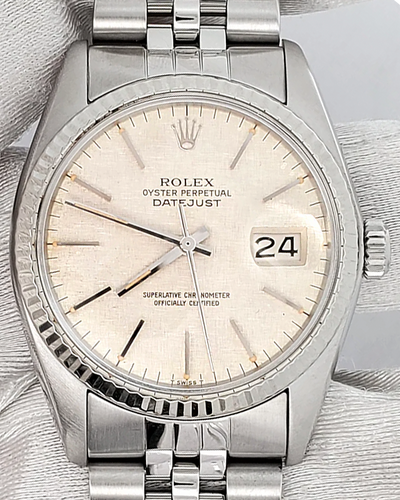 1978 Rolex Datejust 36MM "Linen" Silver Dial Jubilee Bracelet (16014)